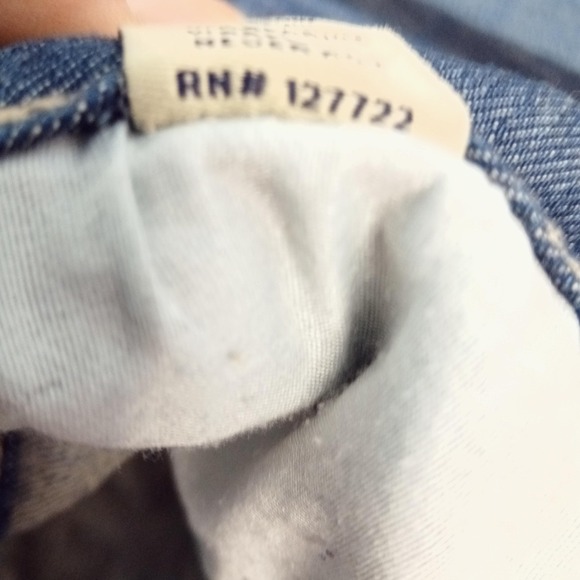 Ten25 Premium Jeans Womens 33x32x9 Blue Distressed Rhinestone Crown Back Pockets - Picture 13 of 13